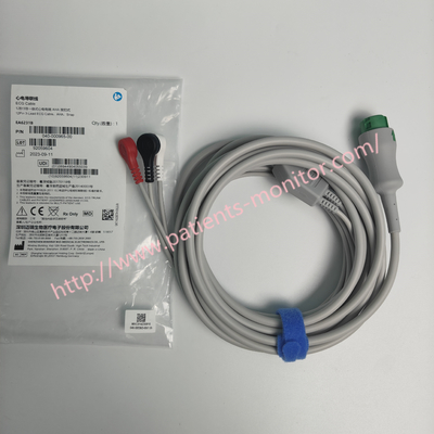 EA6231B PN 040-000965-00 Mindray 12Pin 3-Lead ECG Cable, AHA, Snap