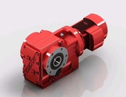 Velocidade alinhada helicoidal Reductor do motor do chanfro com as peças vermelhas da transmissão de energia do eixo